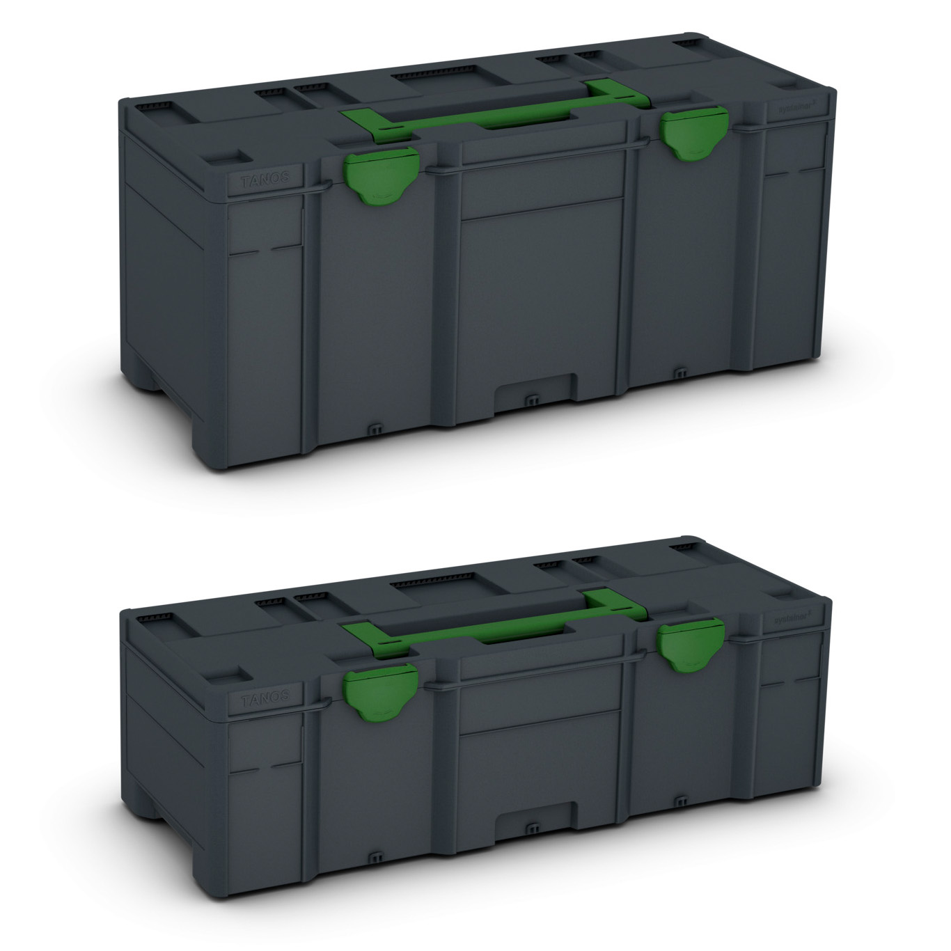 Deux Systainer³ XXL  Boîtes de différentes tailles l'une sous l'autre, en 237 et 337 mm de hauteur.