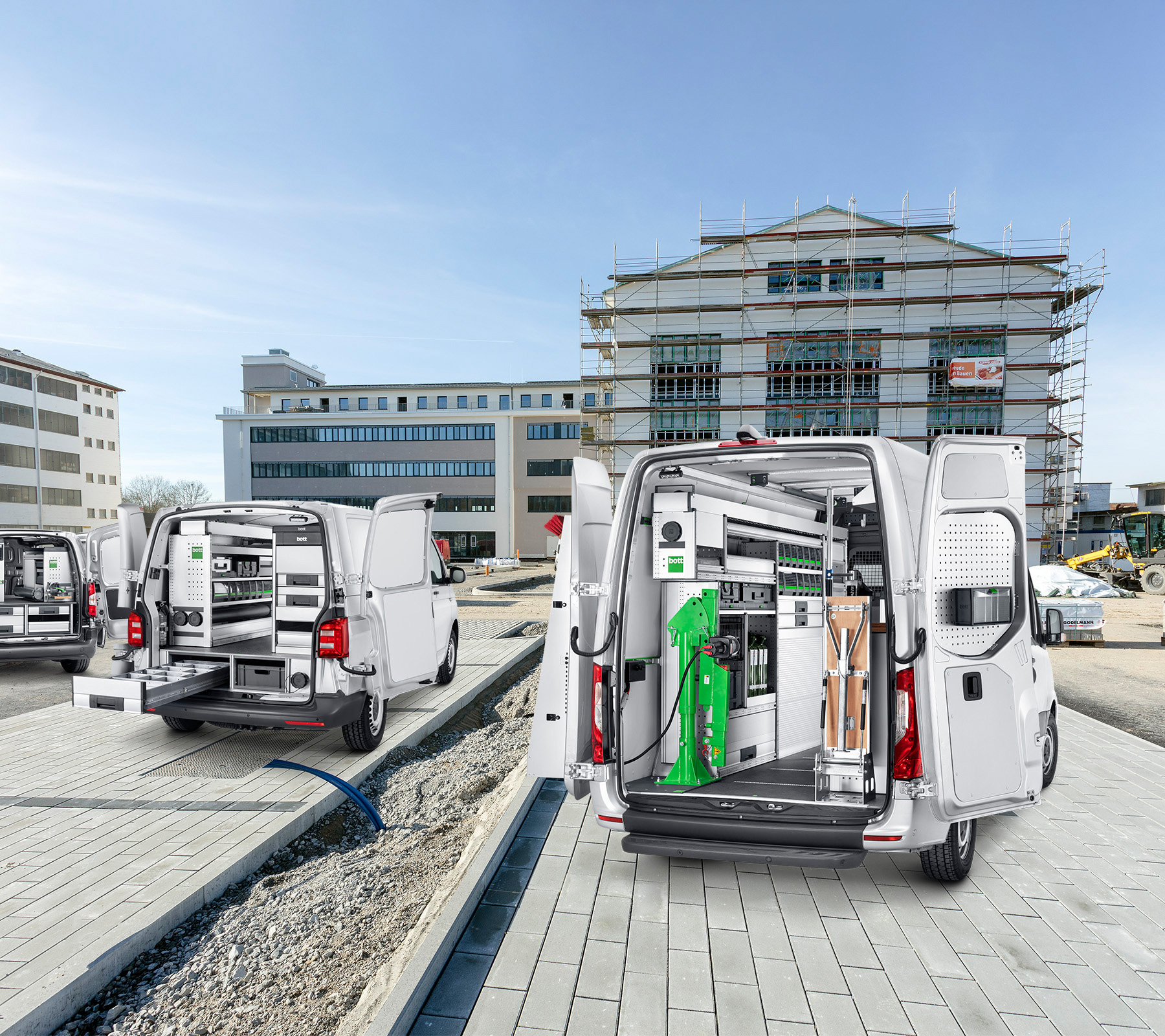 Rangement véhicule utilitaire fourgon berlingo partner équipements  aménagement intérieur bosch professionnal