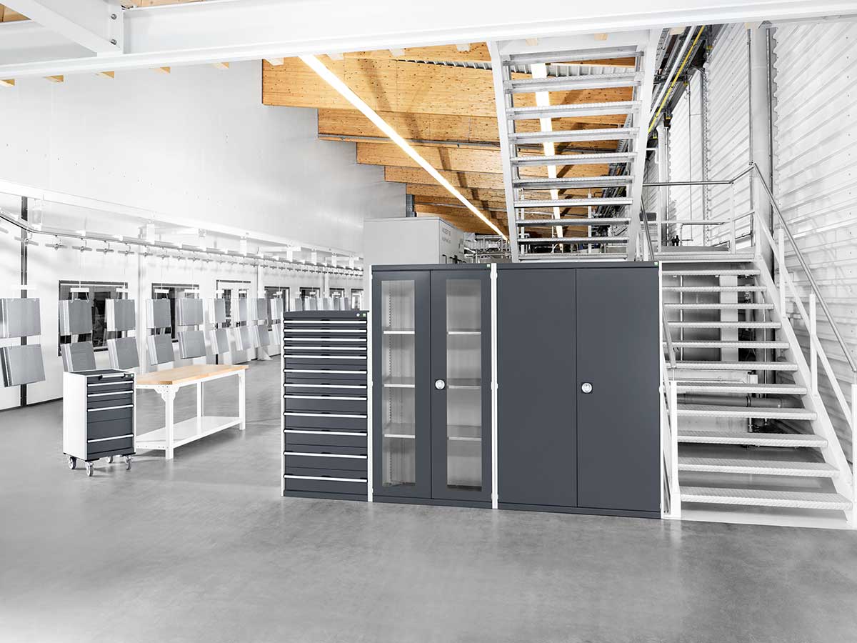 Armoires de stockage pour aménagement d'atelier