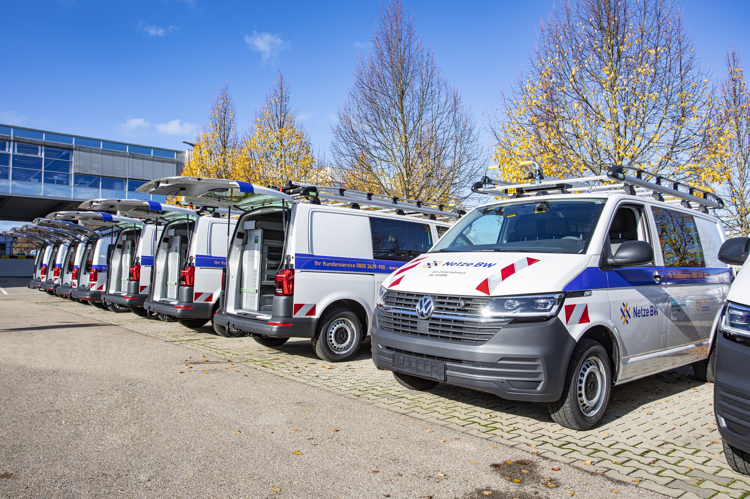 Aménagement de véhicules pour la flotte de véhicules d'une entreprise d'énergie.